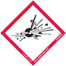 GHS Exploding Bomb Pictogram Labels