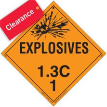 Hazard Class 1 Placards Clearance Items - Save Up to 50%