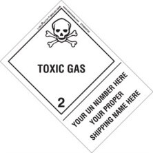 Personalized Shipping Name Toxic Gas Labels