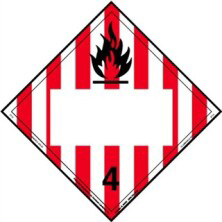Flammable Solid Blank Placards