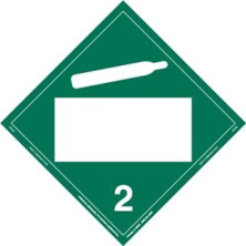 Non-Flammable Gas Blank Placards