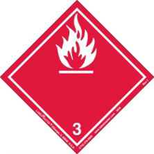 Blank & Pre-Printed Shipping Name Flammable Liquid Labels