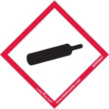 GHS Gas Cylinder Pictogram Labels