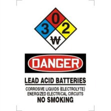 NFPA® Signs -  Lead Acid Batteries No Smoking