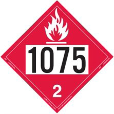 Flammable Gas 4 Digit Placards
