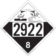 UN 2922 Corrosive Placards