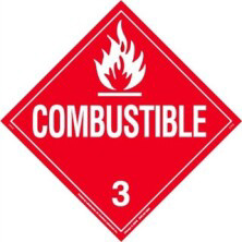 Combustible Liquid Worded Placards