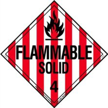 Flammable Solid Worded Placards