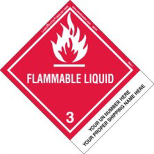 Personalized Shipping Name Flammable Liquid Labels