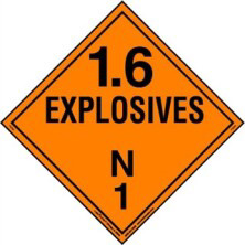 Explosive 1.6 N Placards