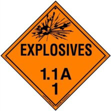 Explosive 1.1 Placards