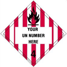 Personalized Flammable Solid Placards