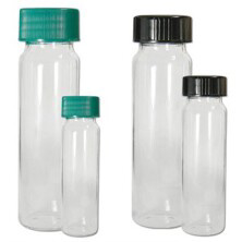 Clear Borosilicate Sample Vials with Caps 