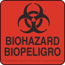 Biohazard Bilingual Labels