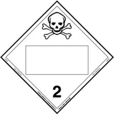 Toxic Gas Blank Placards
