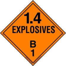 Explosive 1.4 Placards