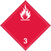 UN1267 - DOT Hazard Class 3 - Flammable Liquid Wordless Placard