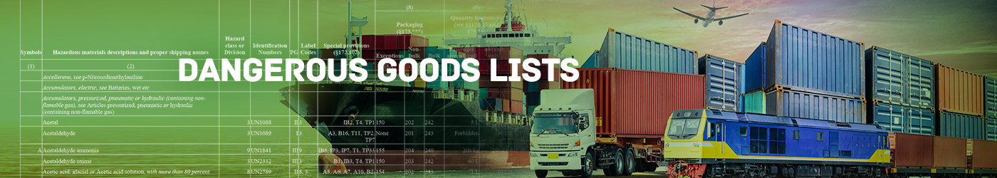 Dangerous Goods Lists