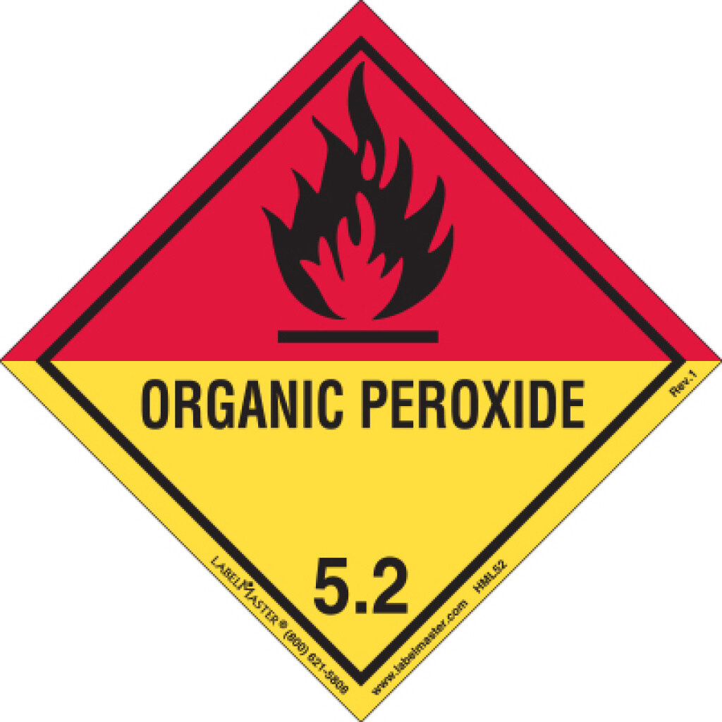DOT Hazard Class 5, Organic Peroxide Label
