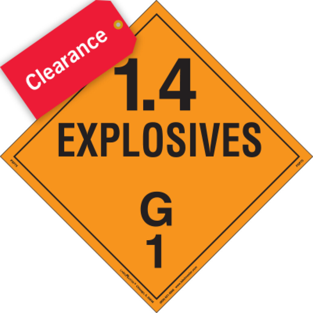 Explosive 1.4 Placard