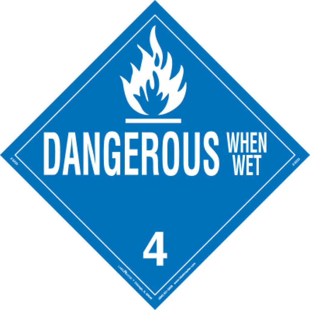 NMC DL82BUV50 2212 9 Dangerous Goods Dot Placard Sign 