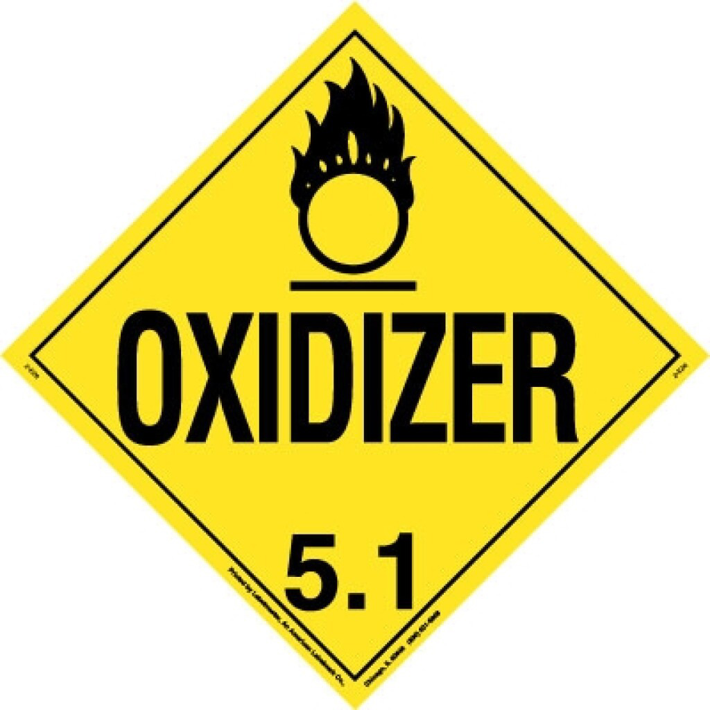 Spontaneously Combustible 4 DOT Hazardous Materials Placard 10.75"x10.75" 