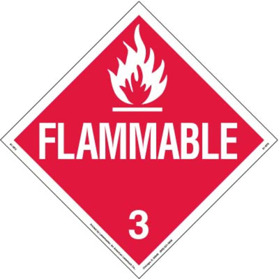 Flammable Liquid Placard, Worded, Aluminum, Sold Individually