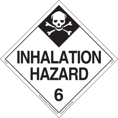 Inhalation Hazard Placard, Worded, Aluminum, Sold Individually