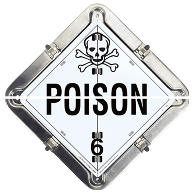 Flip Placard: Dangerous, Flammable, Poison, Corrosive, Oxidizer