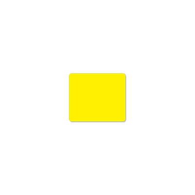 Blank Label, Rectangle, 1 1/2" x 1  3/4", Yellow, Fluorescent Paper, Roll of 500