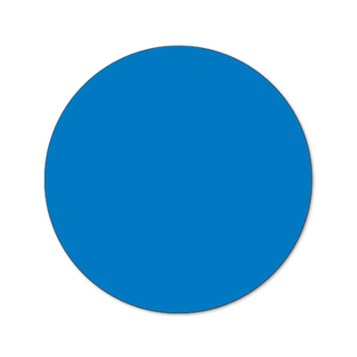 Blank 3" Circle Paper Label, Blue