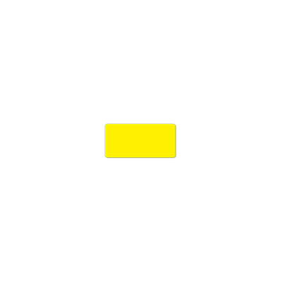 Blank Label, Rectangle, 3/4" x 1 1/2", Yellow, Fluorescent Paper, Roll of 500