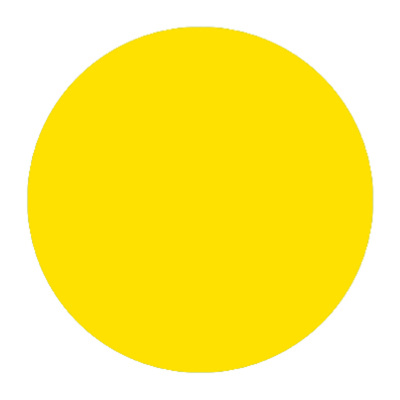 Custom Paper Circle Label, 1", Yellow Express