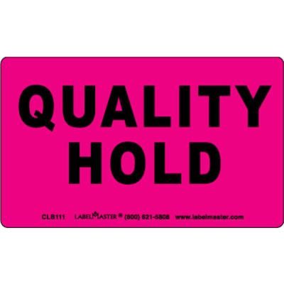 Quality Hold Label