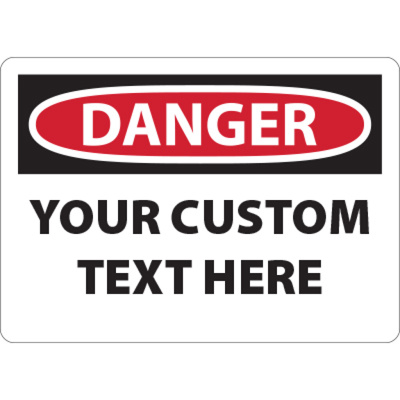 Custom OSHA/ANSI Sign Glow Plastic 10 x 7