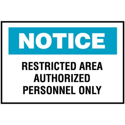 Authorized Personnel Sign, 10" x 14", aluminum