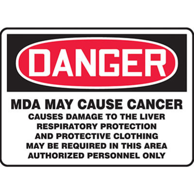 MDA Sign, 10" x 14", Aluminum