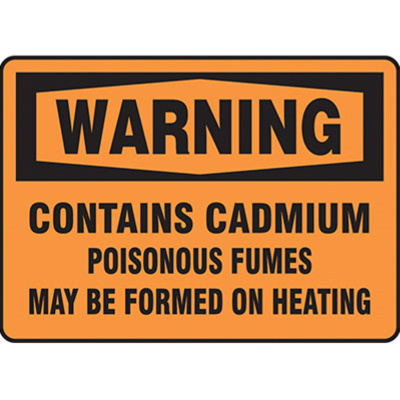 Cadmium Sign, 7" x 10", Dura-Plastic™