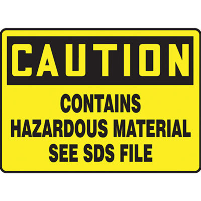 Hazardous Material Sign, 10" x 14", Dura-Vinyl™