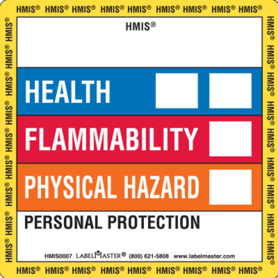 Hazardous Material Identification Label HMIL 4 x 4" Inch500 Pack