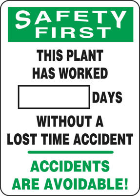 Safety First/This Plant Has Worked, 28"x20"