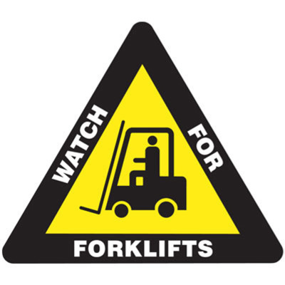 Floor Sign, 17", Message: Watch For Forklifts