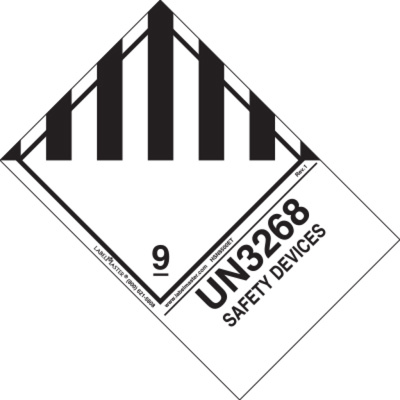 UN3268 Safety Devices Label