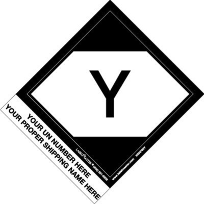 Limited Quantity Labels, "Y" with Personalized Tab, Paper