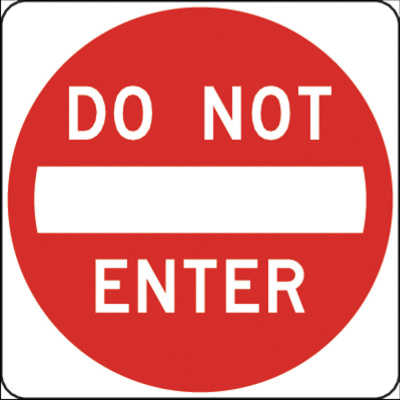 Do Not Enter Sign, 30" x 30", Engineer Grade