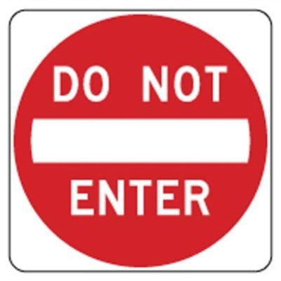 Do Not Enter Sign, 48" x 48", High Intensity Prismatic