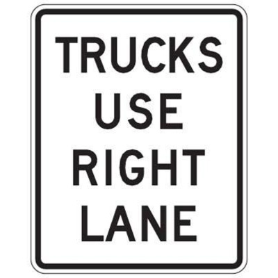 Right Lane Sign, 24" x 30", 3M Diamond Grade