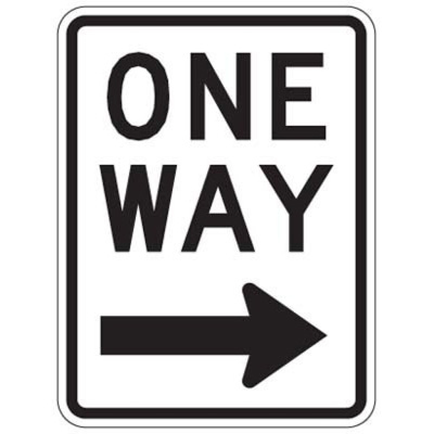 One Way Sign, 12" x 18", High Intensity Prismatic