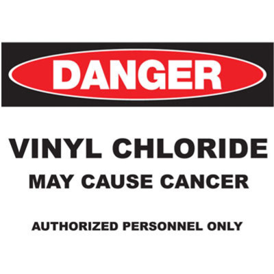 Vinyl Chloride Sign, 10" x 14", Recycled Plastic