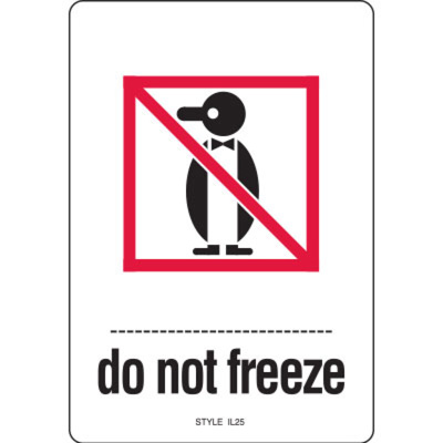 Do Not Freeze Label, 2 3/4" x 4"